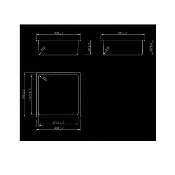 Single Compartment Wall Niche with Honeycomb Embossing
