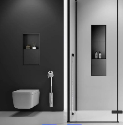 Double Long Wall Niche with Honeycomb Embossing