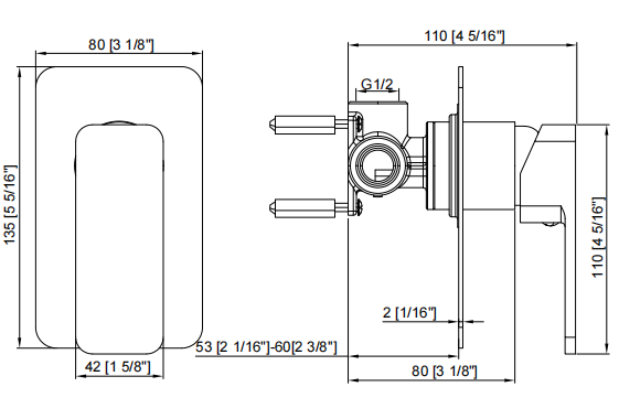Shower Mixer Gold-V20-CHR