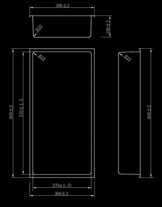 Single Long Wall Niche with Honeycomb Embossing