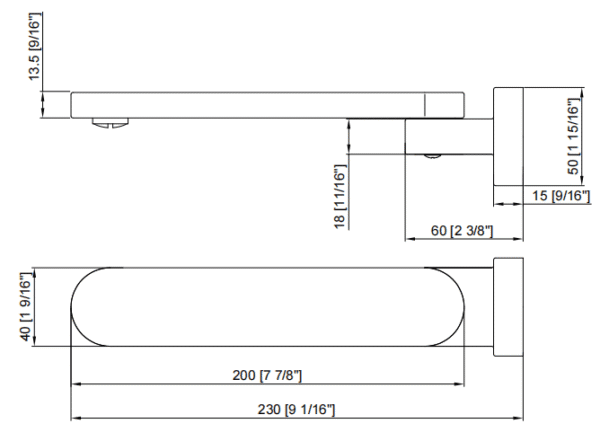 Water Spout Wall Mounted-SP10-CHR