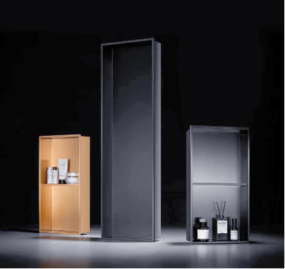 Single Long Wall Niche with Honeycomb Embossing